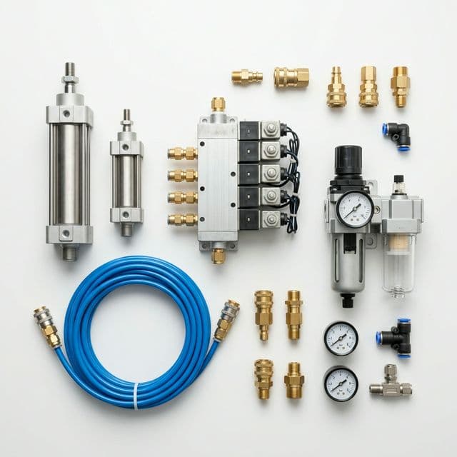 Thiết bị khí nén công nghiệp - xi lanh, van điện từ, FRL, ống hơi