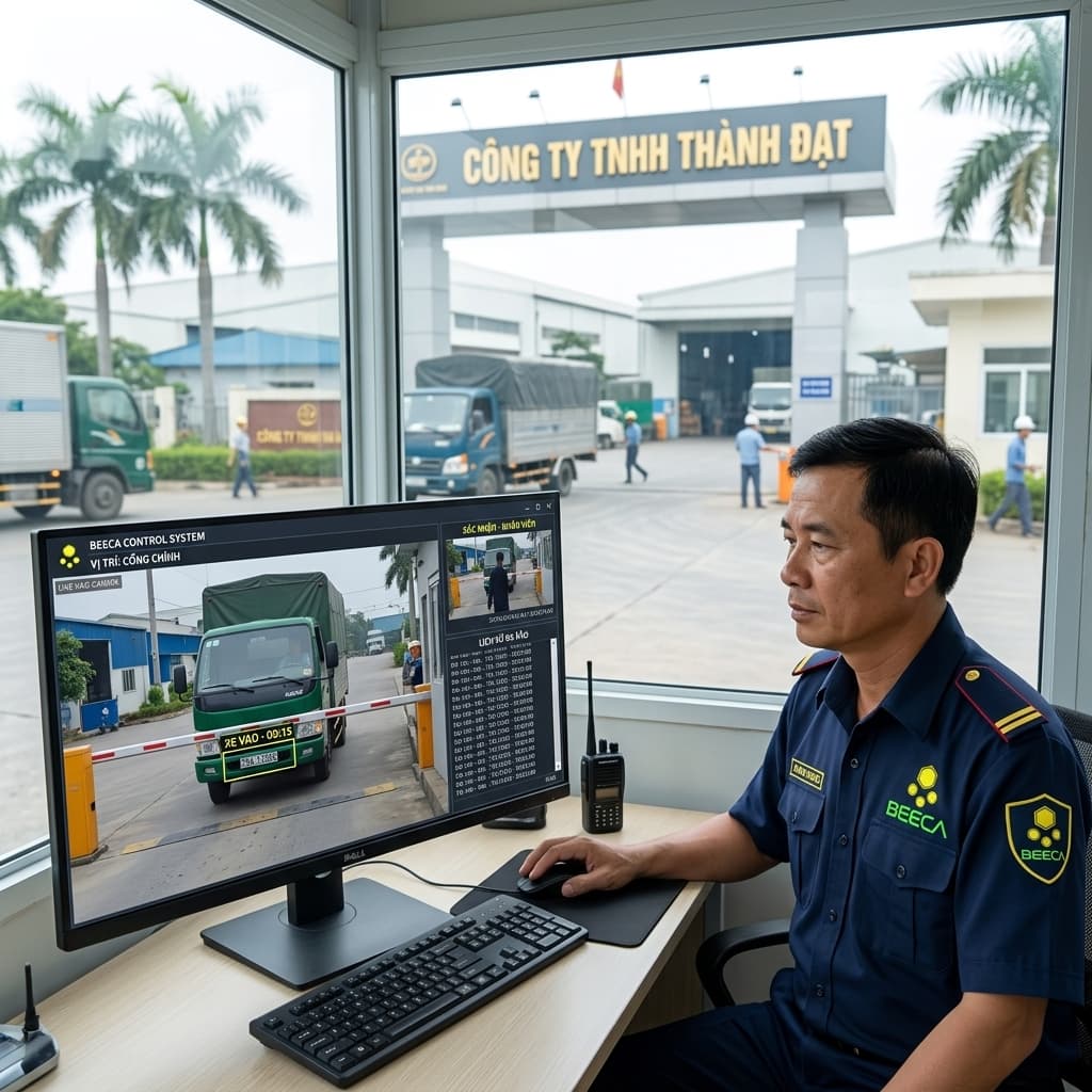 Kiểm soát an ninh cổng nhà máy hoàn toàn tự động