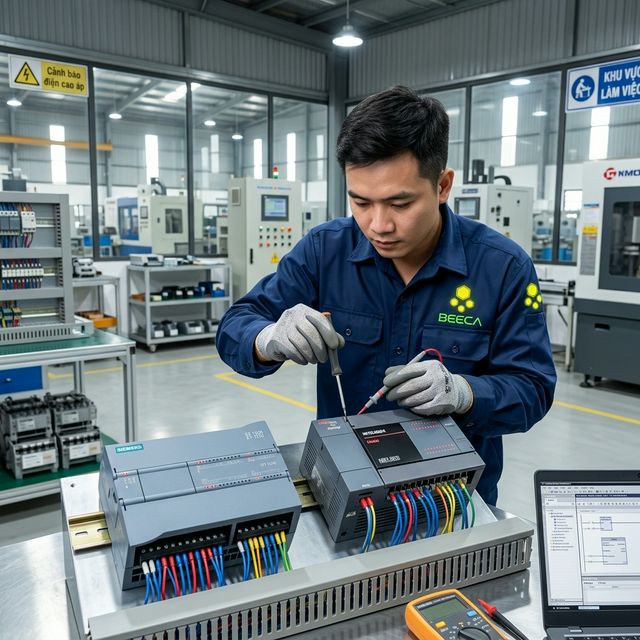 Kỹ sư BeeCa so sánh PLC Siemens S7-1200 và Mitsubishi FX5U